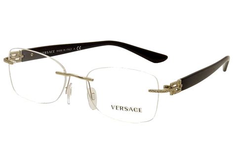 versace clear frame sunglasses|versace rimless eyeglass frames.